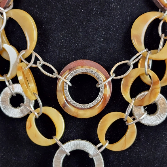 Chico's Gold and Silver Statement Necklace - Picture 2 of 2